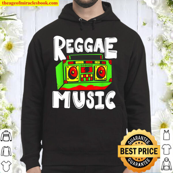 Reggae Music Boombox Rastafari Jamaican Hoodie