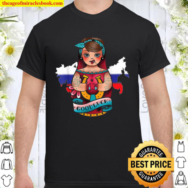 Russland-Flagge Russland Matryoshka CCCP Putin Geschenk Shirt