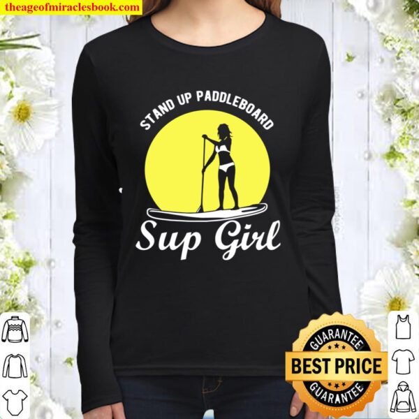 SUP Girl stand up paddleboard girl Women Long Sleeved