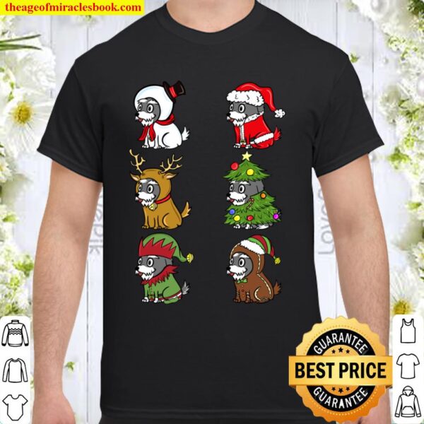 Schnauzer Xmas Costumes Funny Dog Christmas Gift Shirt