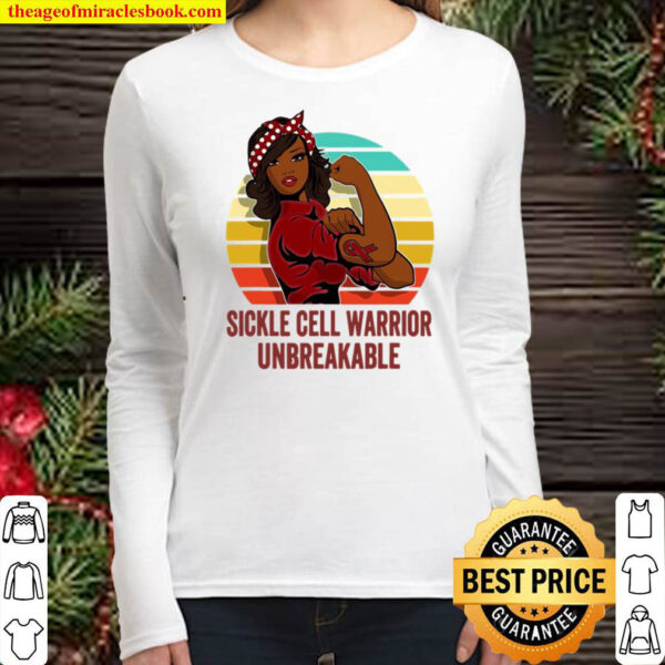 Sickle Cell Warrior Shirt Unbreakable Women Long Sleeved