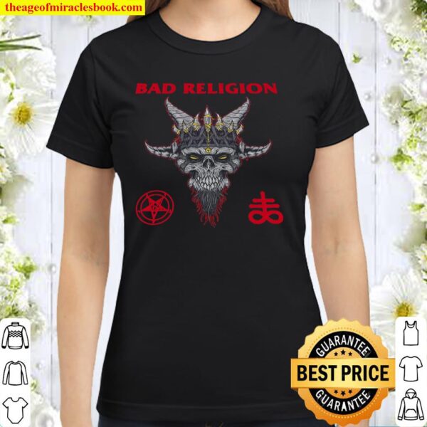 Skull With Horns Human Bad Religion Classic Women T-Shirt