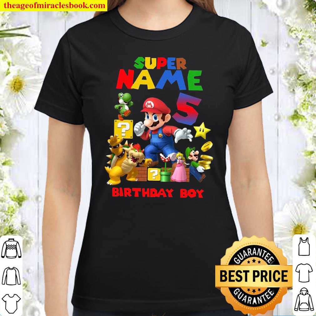 Super Mario Birthday Family custom Classic Women T-Shirt