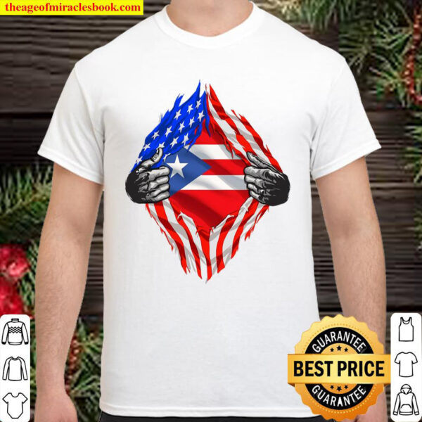 Super Puerto Rican Heritage Puerto Rico Roots Usa Flag Gift Shirt
