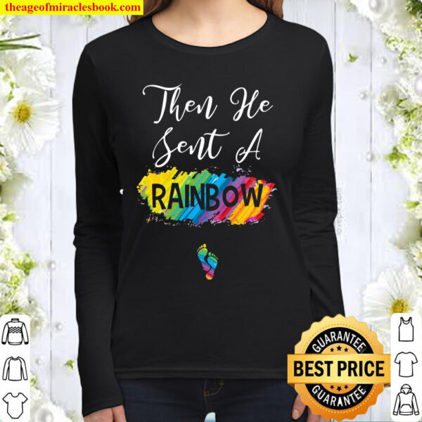 Then He Sent A Rainbow Baby Bump Women Long Sleeved
