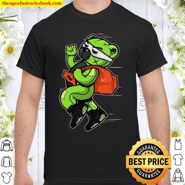 Thief Bear Sweatshirt - Air Jordan 6 Electric Green - Special Sneaker Shirt