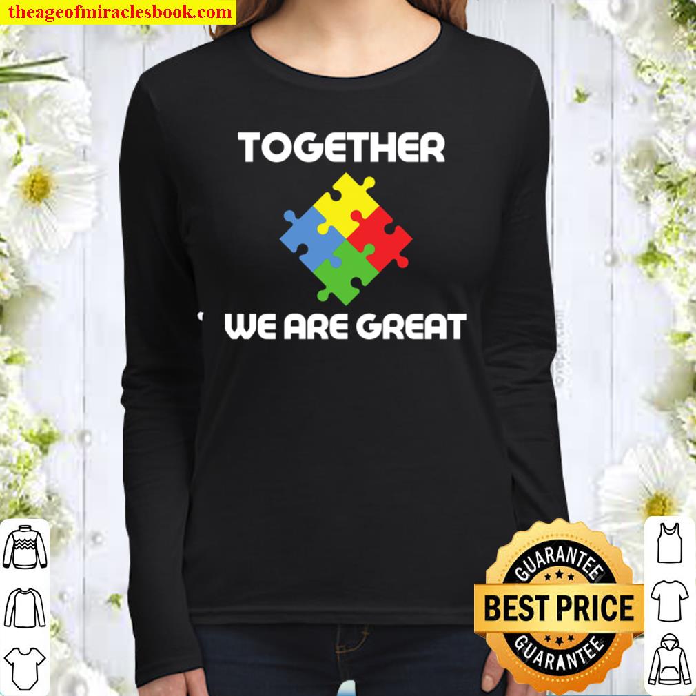 Together We Are Great (Autism Awareness) Hoody Women Long Sleeved