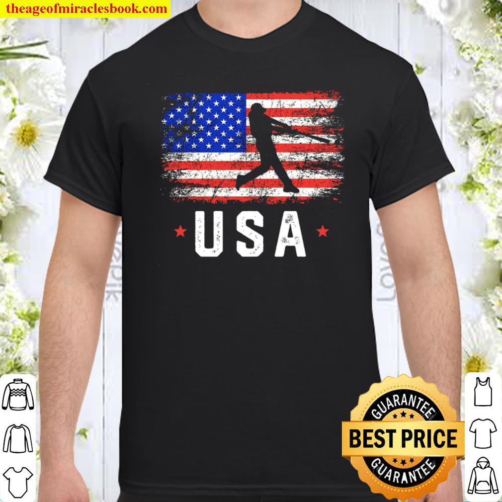 USA Flag Team Baseball Shirt
