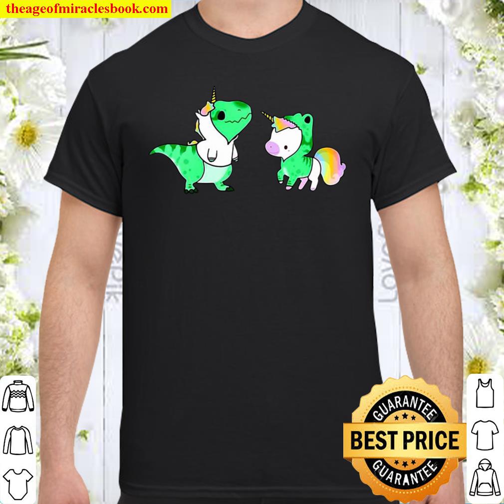 Unicorns wear Dinosaur costume t-shirt