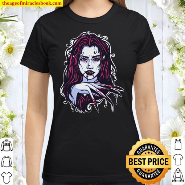 Vampire Woman Halloween Classic Women T Shirt