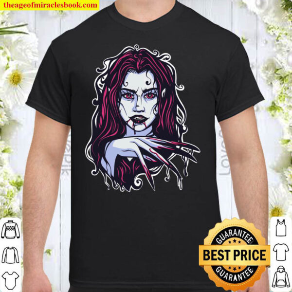 Vampire Woman Halloween Shirt