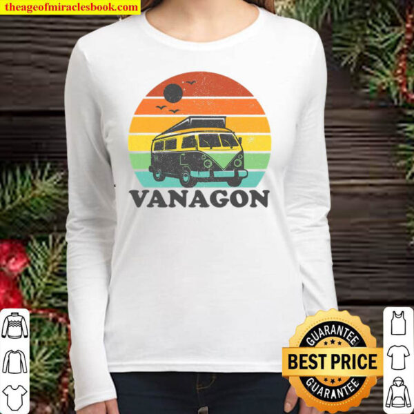 Vanagon Van Life Vintage Camping Retro Camper Vanlife Gift Women Long Sleeved