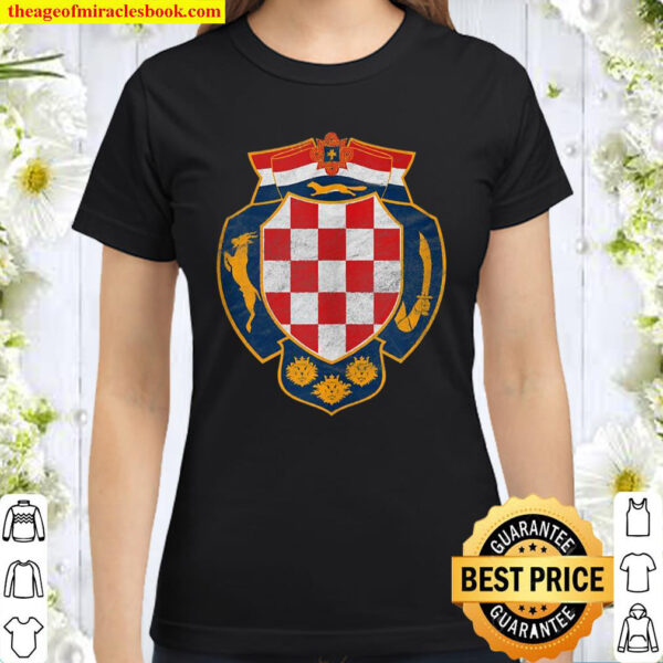 Vintage Coat Of Arms Croatia Classic Women T-Shirt