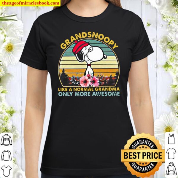 Vintage Grandsnoopy like a normal grandma only more awesome Classic Women T-Shirt