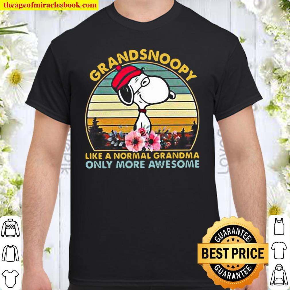 Vintage Grandsnoopy like a normal grandma only more awesome t-shirt