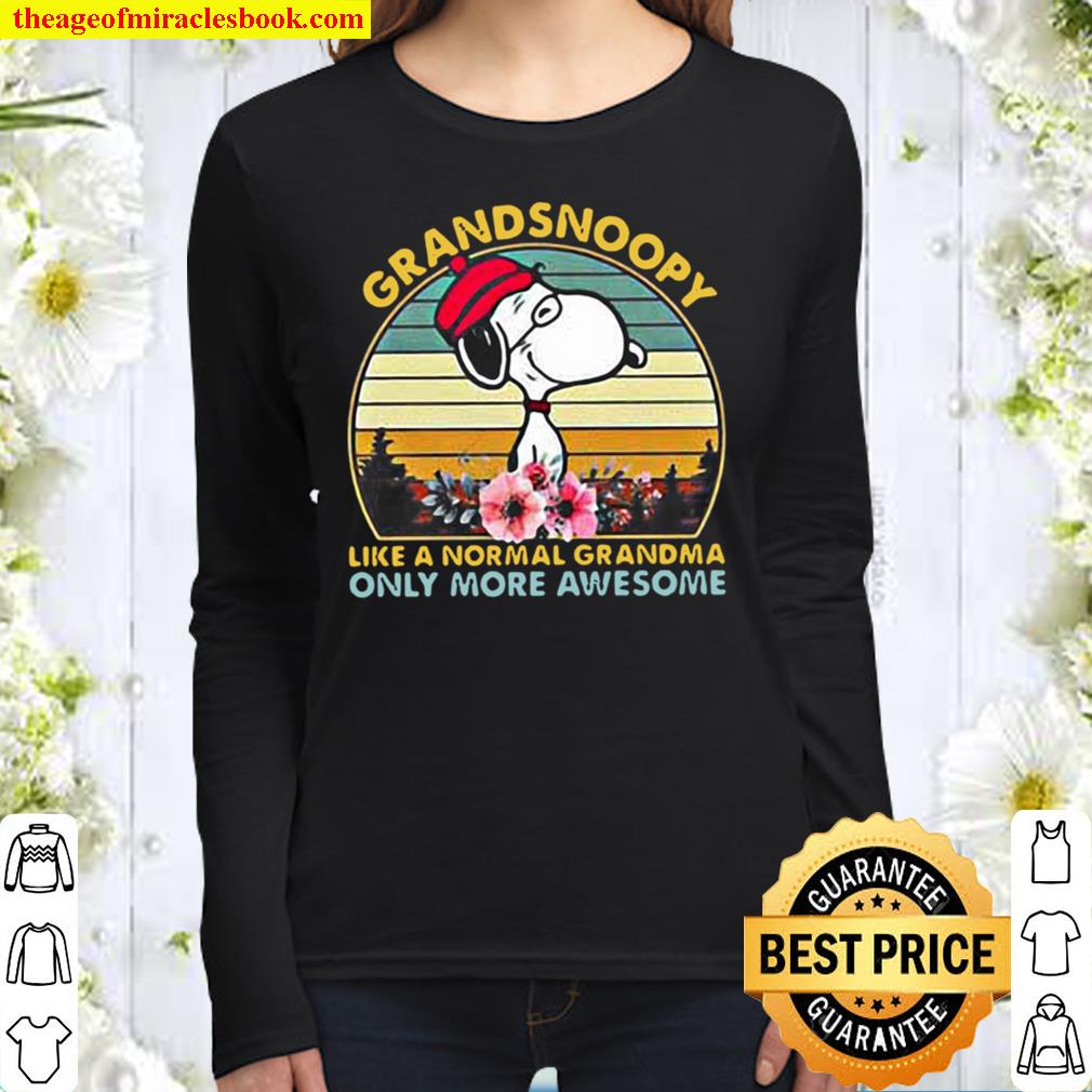 Vintage Grandsnoopy like a normal grandma only more awesome Women Long Sleeved