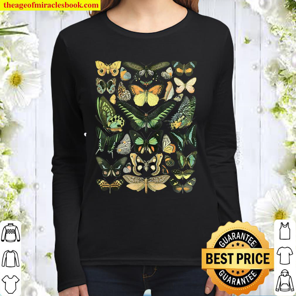 Vintage Inspired Butterfly Chart Women Long Sleeved