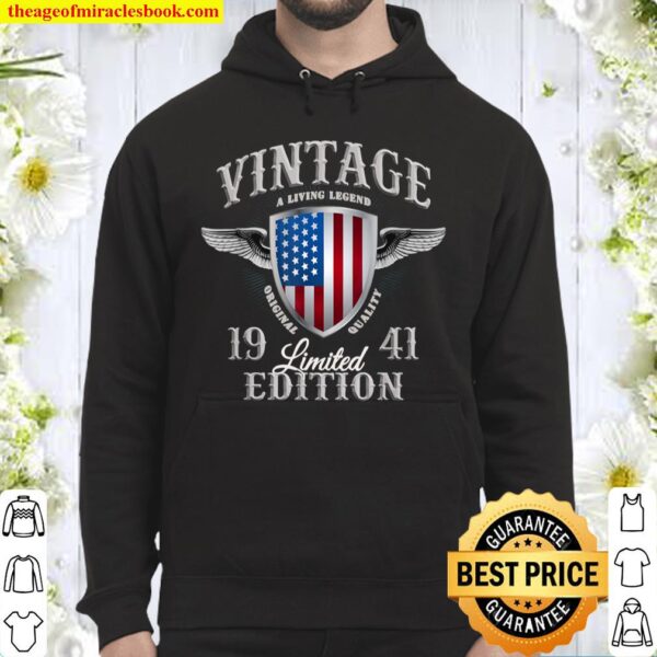 Vintage Made In 1941 USA Born 79th Birthday Legend Hoodie