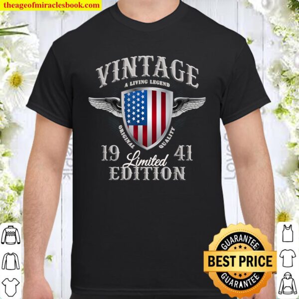 Vintage Made In 1941 USA Born 79th Birthday Legend Shirt
