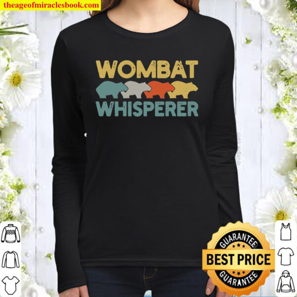Wombat Whisperer Lover Retro Women Long Sleeved