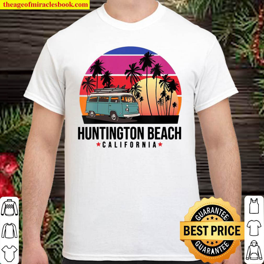 Womens California Huntington Beach Retro Surfer shirt