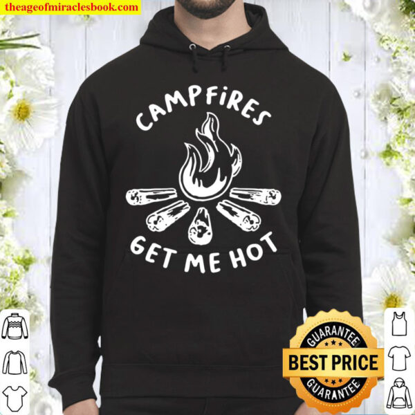 Womens Campfires Get Me Hot V Neck Hoodie