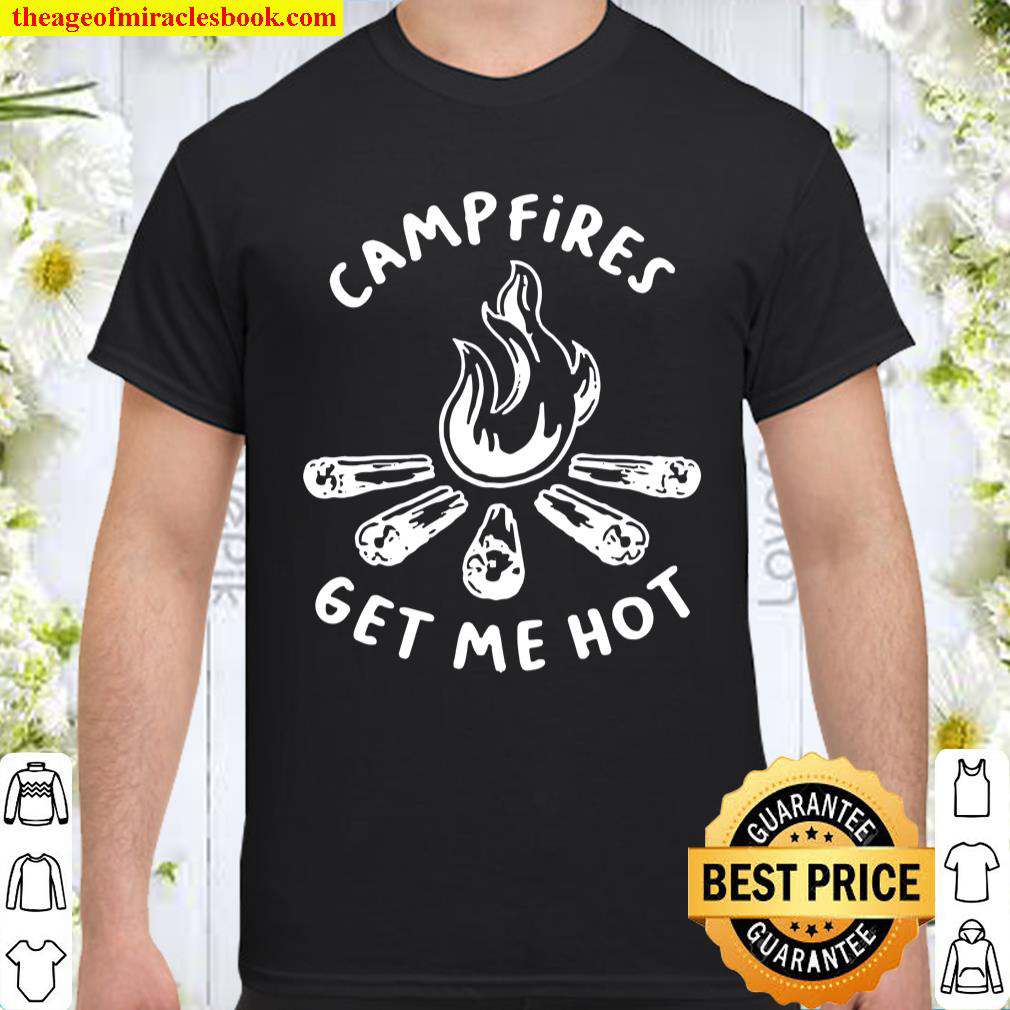 Womens Campfires Get Me Hot V-Neck Shirt