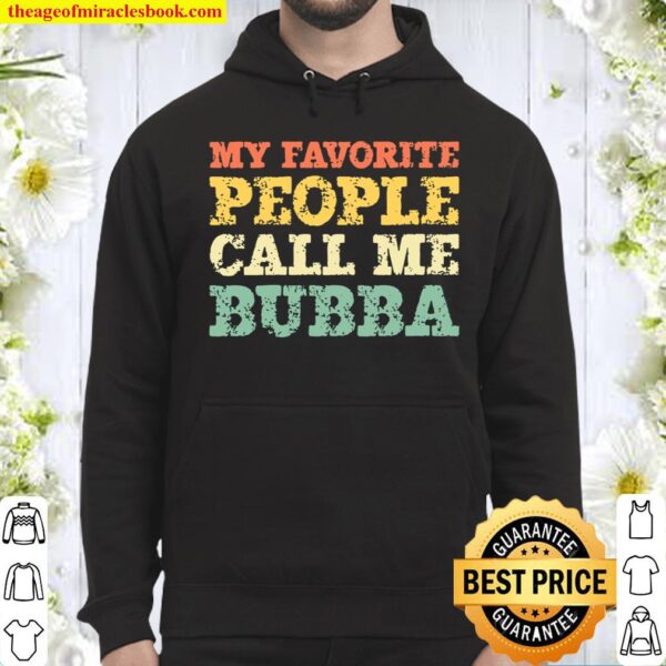Womens My Favorite People Call Me Bubba Vintage Gift Christmas V-Neck Hoodie