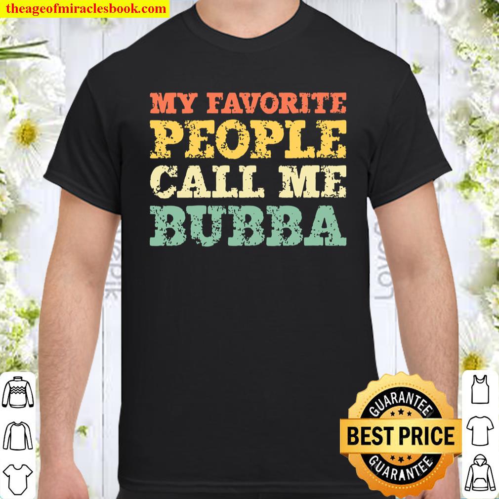 Womens My Favorite People Call Me Bubba Vintage Gift Christmas V-Neck Shirt