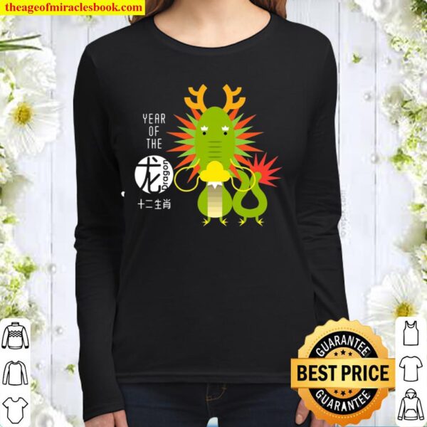 Year Of The Dragon Chinese Zodiac Lunar New Year Graphic Women Long Sleeved