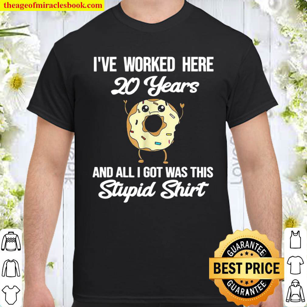 Official 20th Work Anniversary 20 Years Donut Quote Meme Shirt