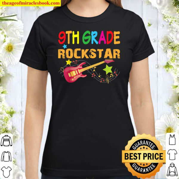9th Grade Rockstar Ninth Electric Guitar Back To School Kid Classic Women T Shirt
