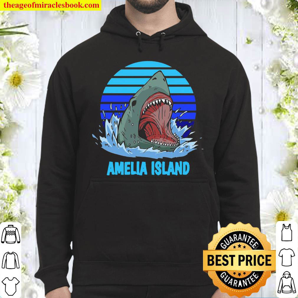 Amelia Island Vacation Shark Theme Hoodie