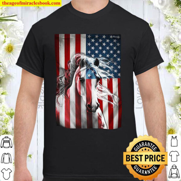 America Flag Horse Shirt