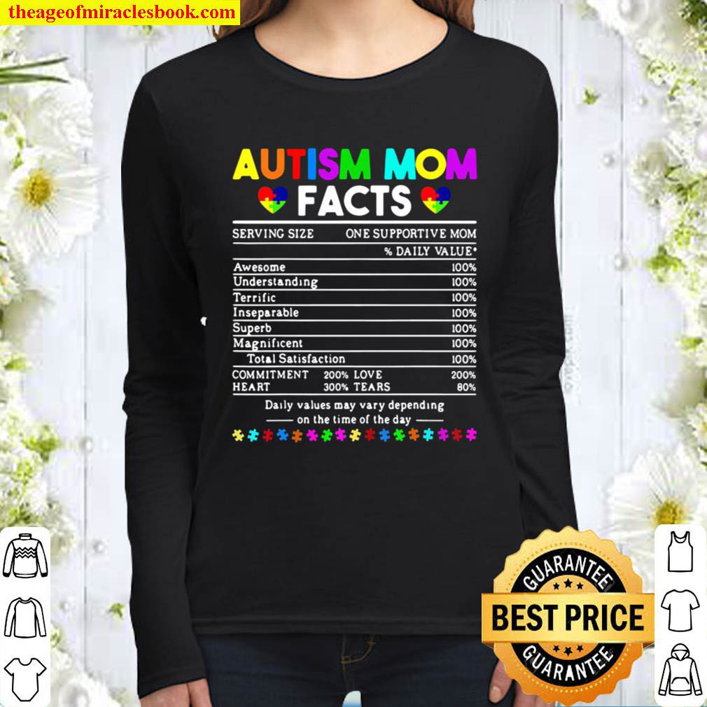 Autism Mom Facts Women Long Sleeved