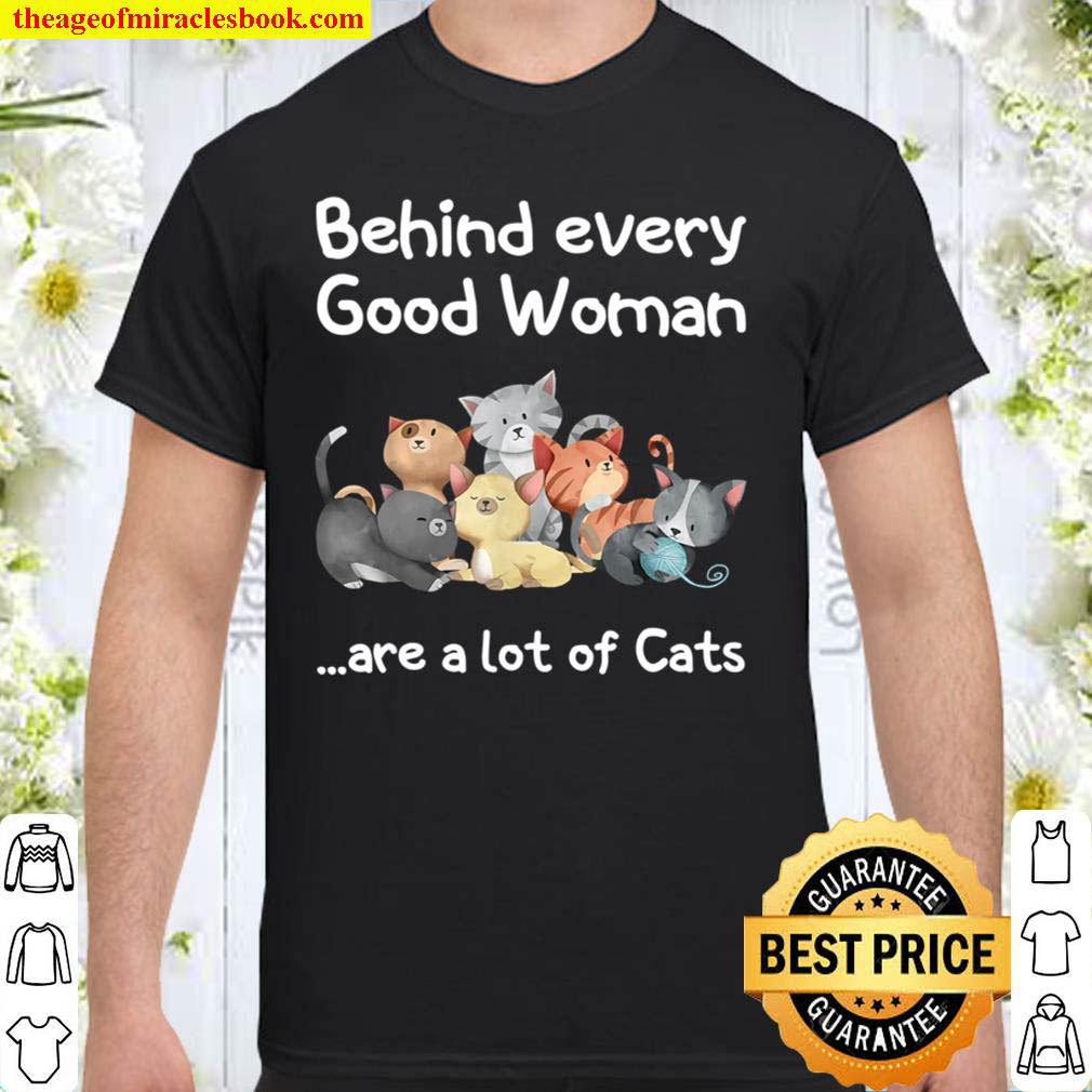 [Best Sellers] – Behind every good woman are a lot of cats T-Shirt
