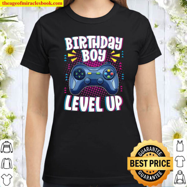 Birthday Boy Level UP Matching Gamer Birthday Party Classic Women T Shirt