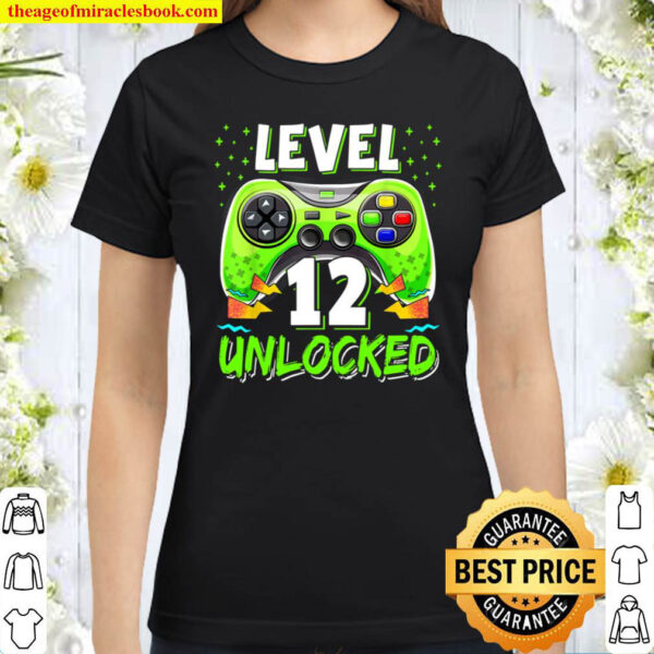 Birthday Kid 12 Years Old Video Game Controller 12th BDay Classic Women T Shirt