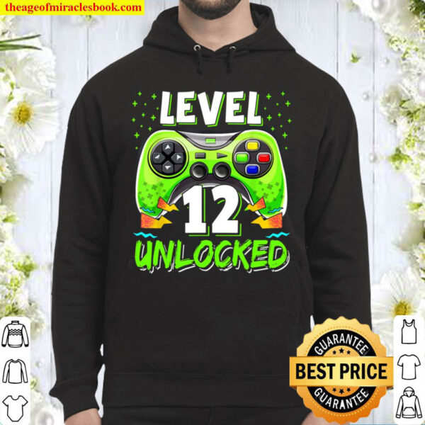 Birthday Kid 12 Years Old Video Game Controller 12th BDay Hoodie
