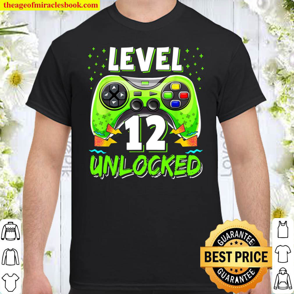 Birthday Kid 12 Years Old Video Game Controller 12th BDay Shirt
