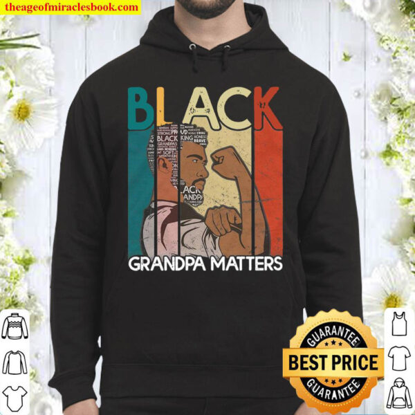 Black Grandpa Matters Dope Black King Grandparents Day Hoodie