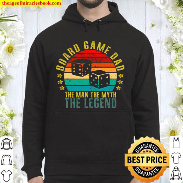 Board Game Dad The Man The Myth The Legend Funny Retro Hoodie