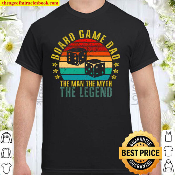 Board Game Dad The Man The Myth The Legend Funny Retro Shirt