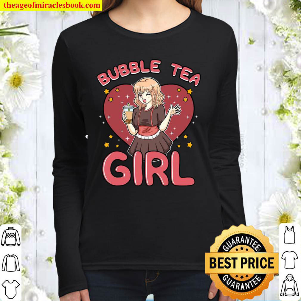 Boba Tapioca Pearls Bubble Milk Tea Tea Based Drink Gift Women Long Sleeved