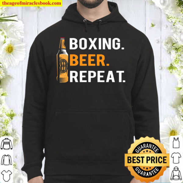 Boxing Beer Repeat Funny Boxer Drinking Gift Hoodie