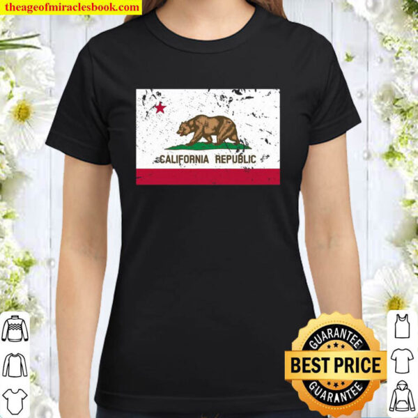 California State Flag – West Coast Ca Bear Republic Classic Women T Shirt