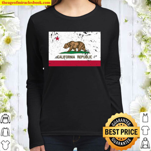 California State Flag – West Coast Ca Bear Republic Women Long Sleeved