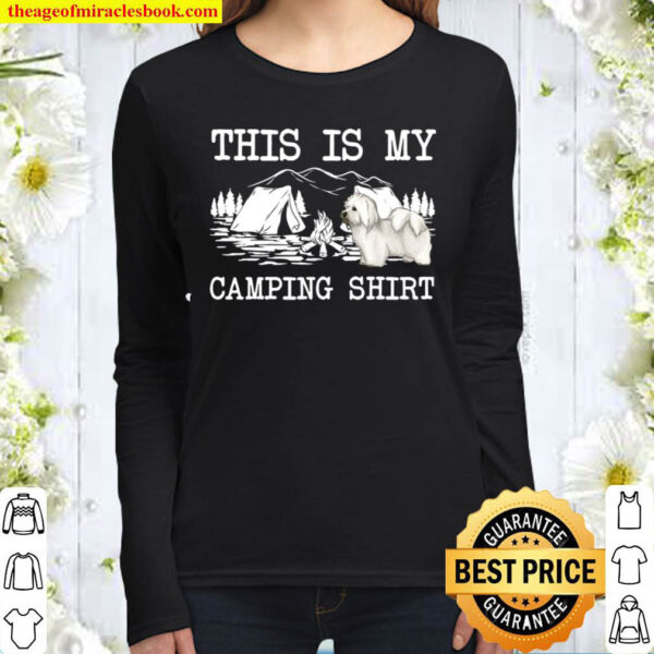 Campfire Coton de Tulear Dog This Is My Camping Women Long Sleeved