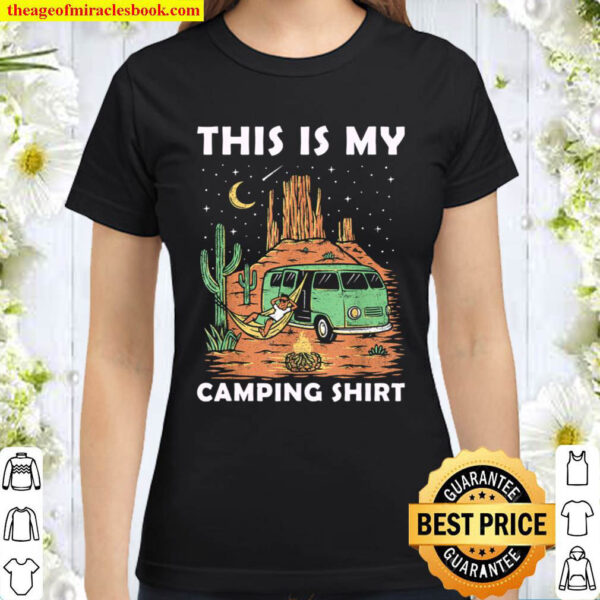 Camping Trailer Camper Van Mobile Home Caravan Motorhome Classic Women T Shirt