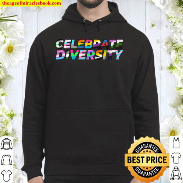 Celebrate Diversity Lesben Gay Herzen Pride Flags LGBTQ Hoodie